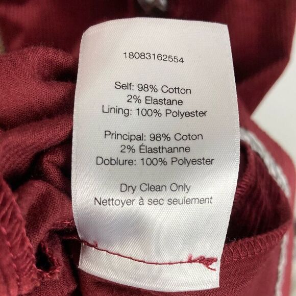 Veronica Beard Orial Corduroy Sleeveless Mini Dress Bordeaux Burgundy Red sz 4 - Picture 9 of 9